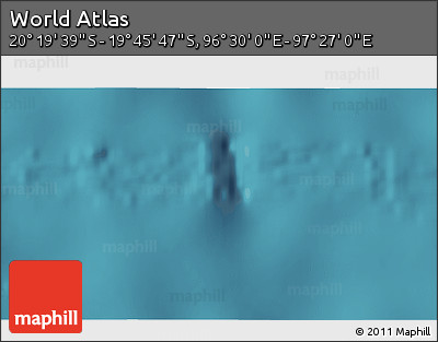 Satellite 3D Map of the Area around 20° 2' 43" S, 96° 58' 29" E