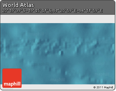 Satellite 3D Map of the Area around 20° 2' 43" S, 97° 49' 29" E
