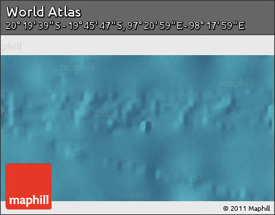 Satellite 3D Map of the Area around 20° 2' 43" S, 97° 49' 29" E