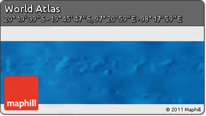 Physical Panoramic Map of the Area around 20° 2' 43" S, 97° 49' 29" E