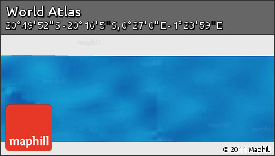 Shaded Relief Panoramic Map of the Area around 20° 32' 59" S, 0° 55' 29" E