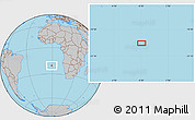 Gray Location Map of the area around 20° 32' 59" S, 0° 46' 30" W
