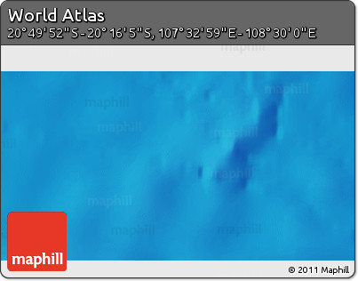 Physical 3D Map of the Area around 20° 32' 59" S, 108° 1' 30" E