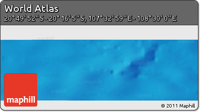 Physical Panoramic Map of the Area around 20° 32' 59" S, 108° 1' 30" E