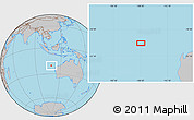 Gray Location Map of the area around 20° 32' 59" S, 108° 52' 30" E