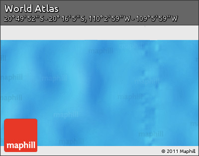 Physical 3D Map of the Area around 20° 32' 59" S, 109° 34' 29" W