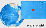 Shaded Relief Location Map of the area around 20° 32' 59" S, 109° 34' 29" W