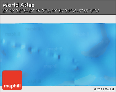 Physical 3D Map of the Area around 20° 32' 59" S, 10° 7' 30" W