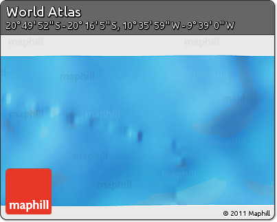 Physical 3D Map of the Area around 20° 32' 59" S, 10° 7' 30" W