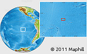Physical Location Map of the area around 20° 32' 59" S, 110° 25' 30" W