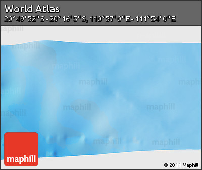 Physical 3D Map of the Area around 20° 32' 59" S, 111° 25' 30" E