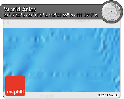 Physical 3D Map of the Area around 20° 32' 59" S, 112° 7' 30" W