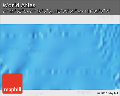 Physical 3D Map of the Area around 20° 32' 59" S, 112° 7' 30" W