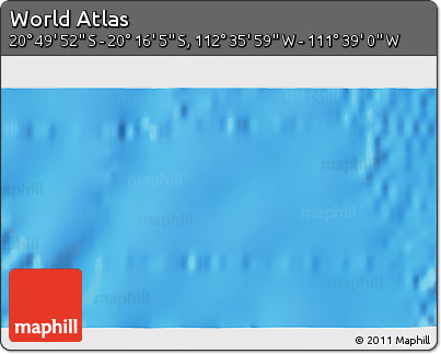 Physical 3D Map of the Area around 20° 32' 59" S, 112° 7' 30" W
