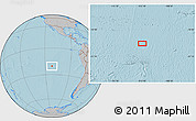 Gray Location Map of the area around 20° 32' 59" S, 112° 7' 30" W, hill shading