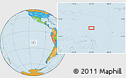 Political Location Map of the area around 20° 32' 59" S, 112° 7' 30" W