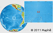 Physical Location Map of the area around 20° 32' 59" S, 112° 58' 29" W