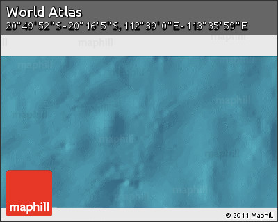 Satellite 3D Map of the Area around 20° 32' 59" S, 113° 7' 30" E