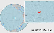 Gray Location Map of the area around 20° 32' 59" S, 113° 49' 29" W, hill shading