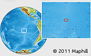 Physical Location Map of the area around 20° 32' 59" S, 113° 49' 29" W