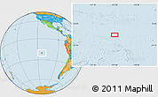 Political Location Map of the area around 20° 32' 59" S, 113° 49' 29" W