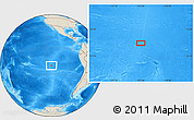 Shaded Relief Location Map of the area around 20° 32' 59" S, 113° 49' 29" W