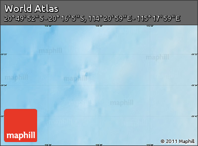 Physical Map of the Area around 20° 32' 59" S, 114° 49' 29" E