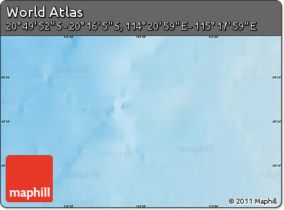 Physical Map of the Area around 20° 32' 59" S, 114° 49' 29" E