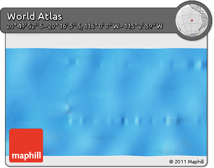 Physical 3D Map of the Area around 20° 32' 59" S, 115° 31' 30" W