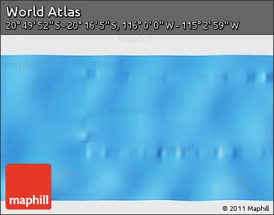 Physical 3D Map of the Area around 20° 32' 59" S, 115° 31' 30" W
