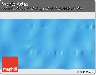Physical 3D Map of the Area around 20° 32' 59" S, 115° 31' 30" W