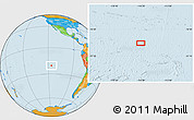 Political Location Map of the area around 20° 32' 59" S, 116° 22' 30" W