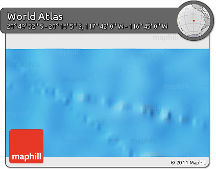 Physical 3D Map of the Area around 20° 32' 59" S, 117° 13' 29" W
