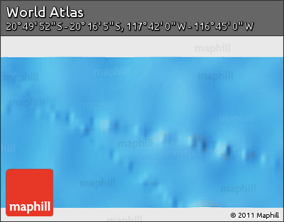 Physical 3D Map of the Area around 20° 32' 59" S, 117° 13' 29" W
