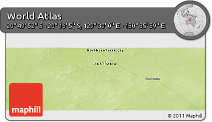Physical Panoramic Map of the Area around 20° 32' 59" S, 130° 7' 30" E
