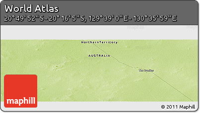 Physical Panoramic Map of the Area around 20° 32' 59" S, 130° 7' 30" E