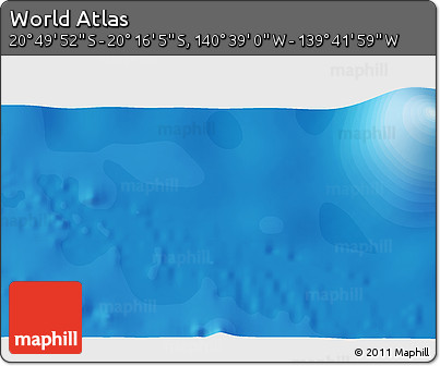 Political 3D Map of the Area around 20° 32' 59" S, 140° 10' 30" W