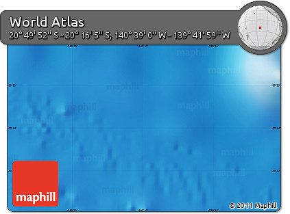 Physical Map of the Area around 20° 32' 59" S, 140° 10' 30" W