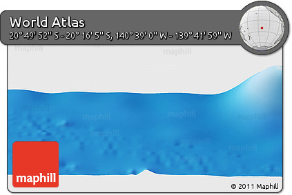 Physical Panoramic Map of the Area around 20° 32' 59" S, 140° 10' 30" W