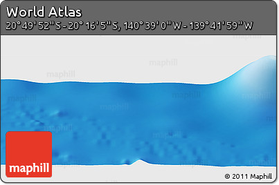Physical Panoramic Map of the Area around 20° 32' 59" S, 140° 10' 30" W