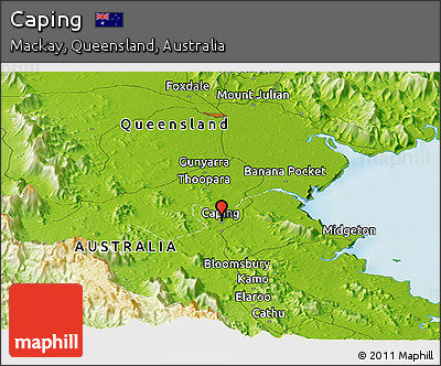 Physical Panoramic Map of Caping