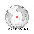 Outline Map of the Area around 20° 32' 59" S, 14° 22' 30" W, rectangular outline