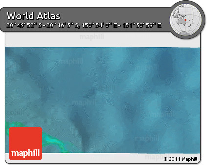 Satellite 3D Map of the Area around 20° 32' 59" S, 151° 22' 30" E