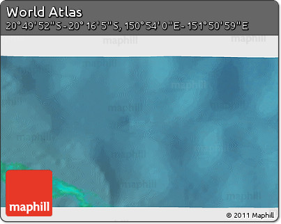 Satellite 3D Map of the Area around 20° 32' 59" S, 151° 22' 30" E