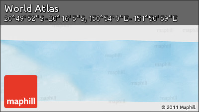 Physical Panoramic Map of the Area around 20° 32' 59" S, 151° 22' 30" E