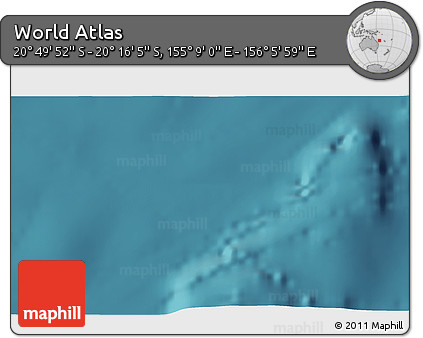 Satellite 3D Map of the Area around 20° 32' 59" S, 155° 37' 30" E