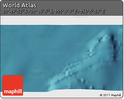 Satellite 3D Map of the Area around 20° 32' 59" S, 155° 37' 30" E