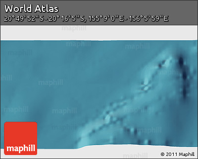 Satellite 3D Map of the Area around 20° 32' 59" S, 155° 37' 30" E