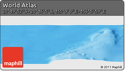 Physical Panoramic Map of the Area around 20° 32' 59" S, 155° 37' 30" E