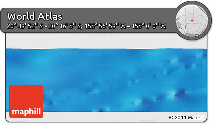 Physical Panoramic Map of the Area around 20° 32' 59" S, 155° 28' 29" W